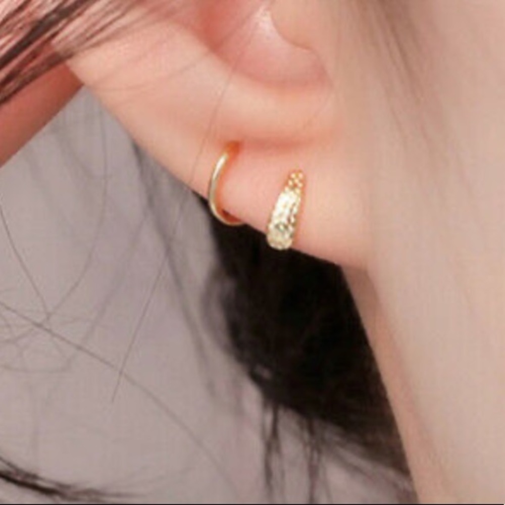 NEW Sterling silver/18k gold plated earrings - Picture 3 of 8